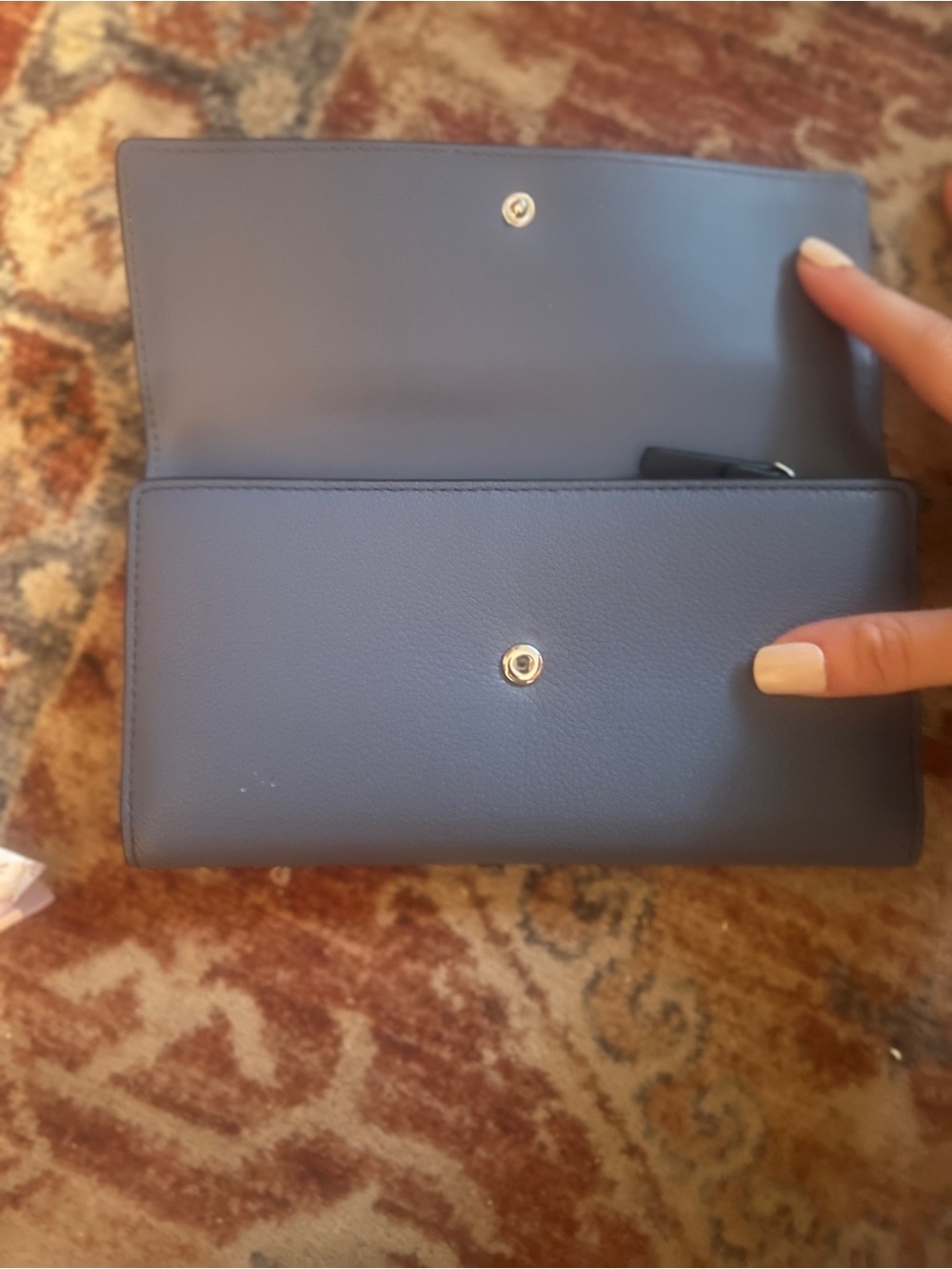 kate spade navy pebbled leather continental wallet - Picture 3 of 10